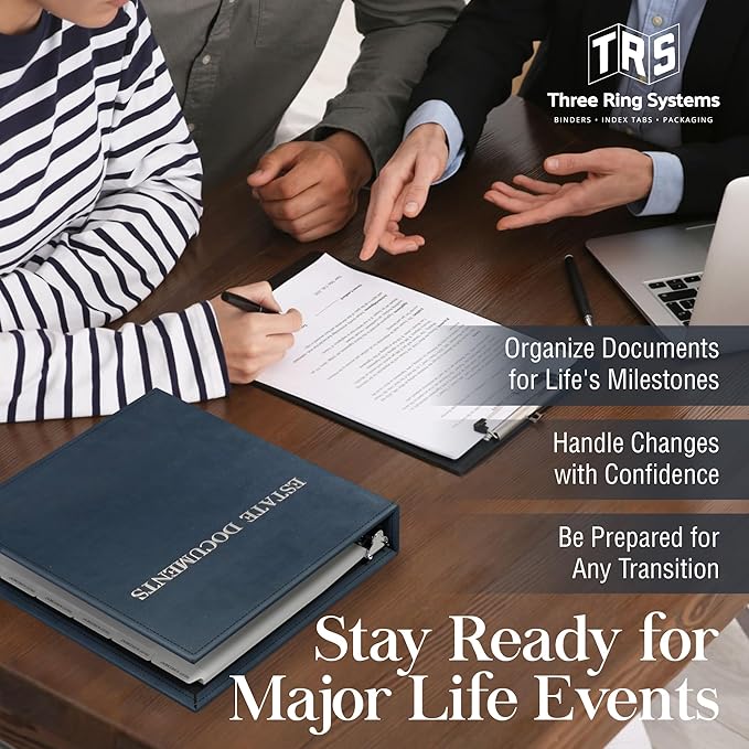 TRS Estate Planning Binder Kit – Pre-Labeled Tabs, Sheet Protectors | 1.5" - Image 5