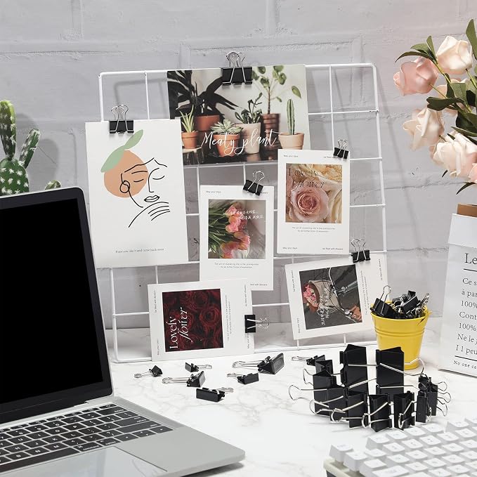 Yexiya 1000 Pcs Binder Clips Bulk Assorted Sizes Black Paper Clips Small Binder - Image 4