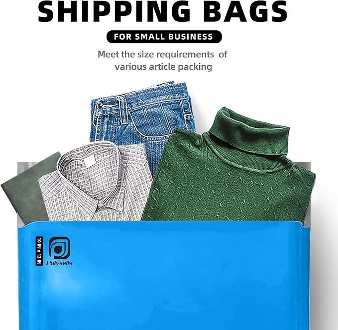 POLYSELLS 200 pcs 10x13 Inches Blue Poly Mailers Shipping Envelopes, Strong - Image 4