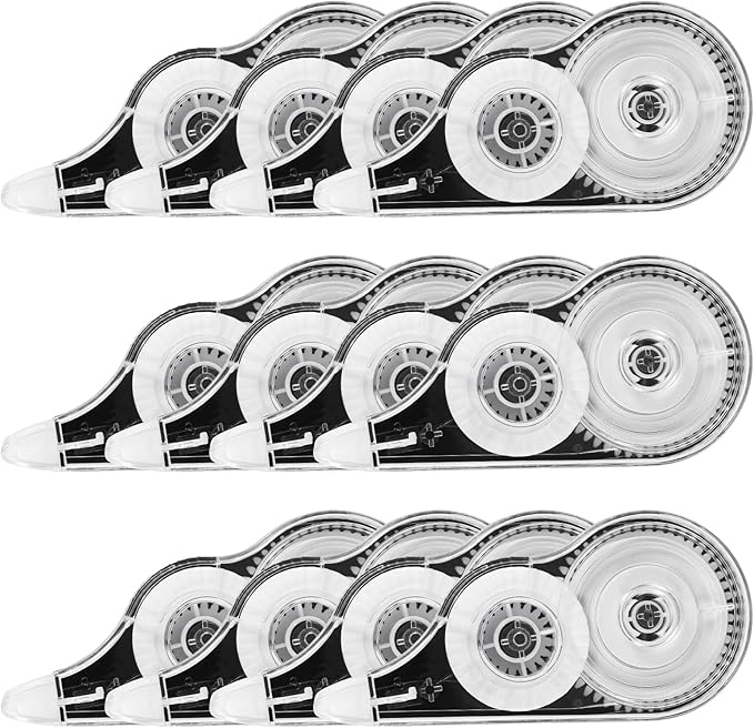 BESARME 12 Pack Correction Tape, 39 ft Each, 0.2 in Width | Instant-dry tape by BESARME