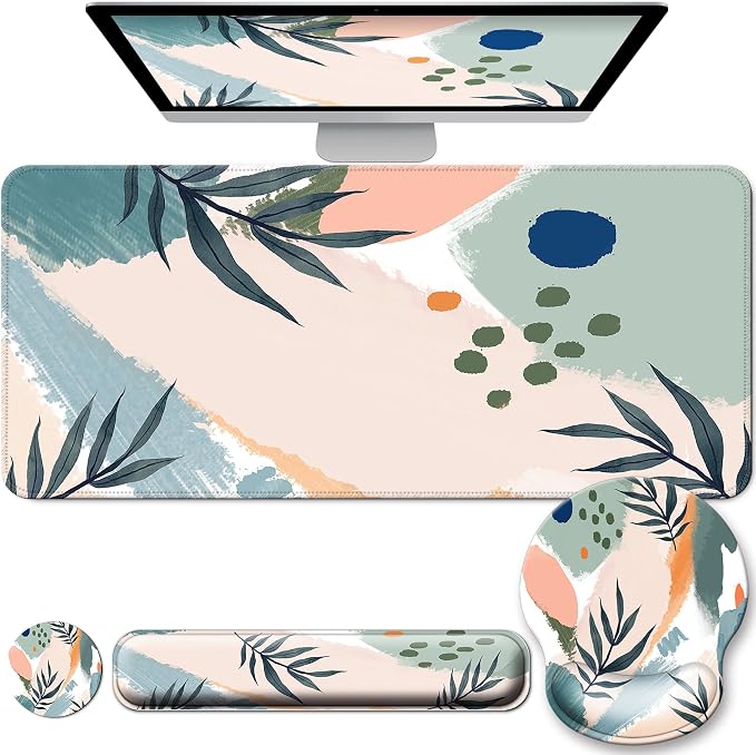 Desk Mat Set + Keyboard and Mouse Pad by VINEBURY
