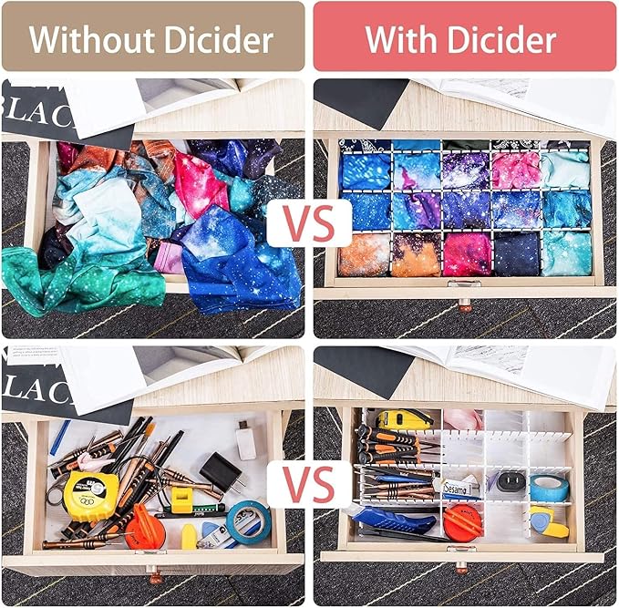 40Pcs Drawer Dividers, Adjustable Drawer Organizer - Image 5