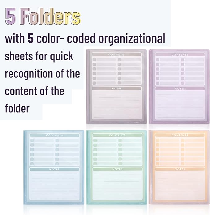Mr. Pen- Plastic Folders with Clear Front Pocket, Pastel Colors | File Folders - Image 6