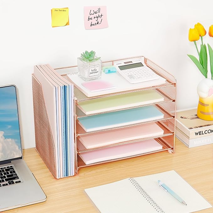 OPNICE Desk Organizer, 5-Tier Paper Organizer Letter Tray - Image 3