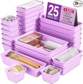 KEMETHY 25 PCS Plastic Drawer Organizers Set, 4 Sizes Vanity Organizer by KEMETHYFocusesonCreatingEfficientStorageProductswithQualityMaterials