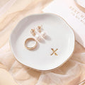 Ceramic Jewelry Tray, Personalized Initial Jewelry Dish by GIVITASOT