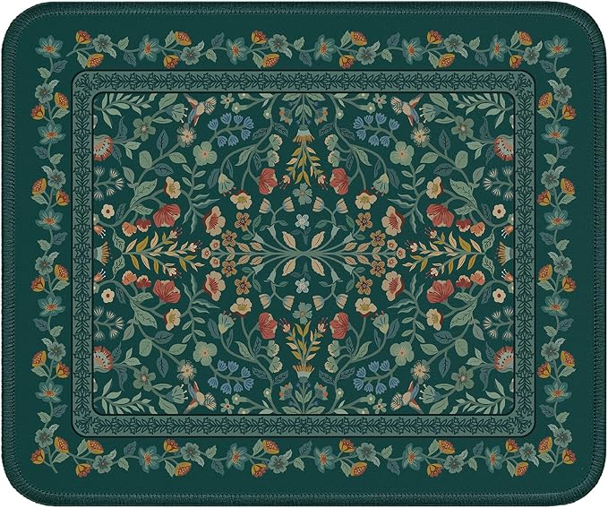 iCasso Aesthetic Small Floral Mouse Pad, Mini Portable Travel Mousepad by iCasso