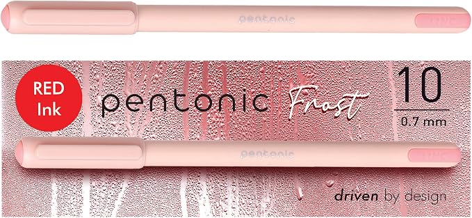 Pentonic Ballpoint Pens, Frosted Pale Pink Barrel by PENTONIC