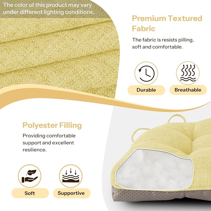 Non Slip Chair Cushions for Dining Chairs Set of 4 Kitchen Chair Cushions - Image 4
