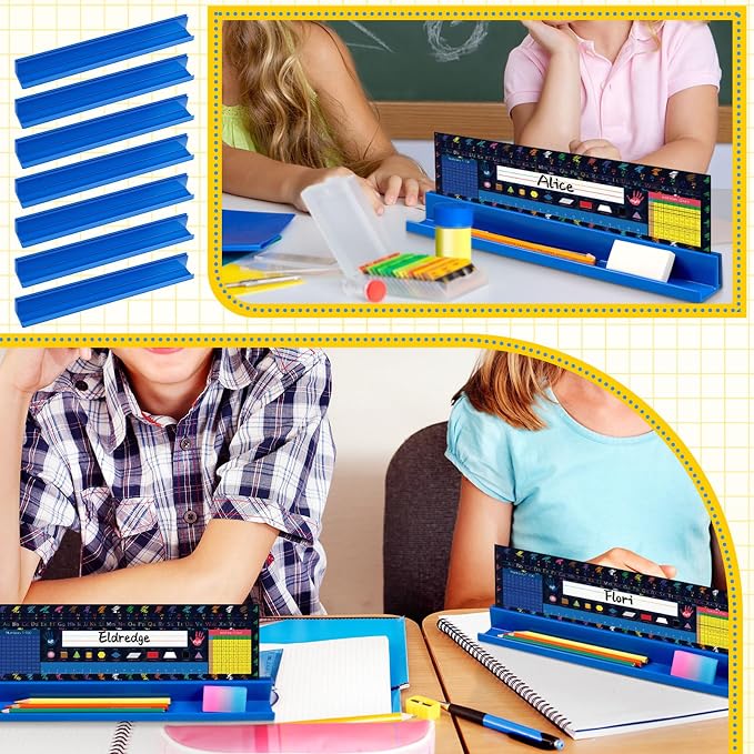 PerKoop 25 Pcs Classroom Desk Name Plates Holder Set Index Cards Storage - Image 5