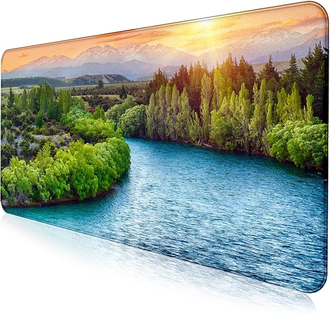Extended Sunset Forest Gaming Mouse Pad, Keyboard Computer Office Mouse Pad | by LQFIWSS