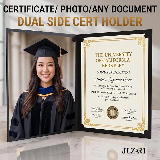 30 Pack Double Sided Certificate Holders 8.5x11 Black - Image 3