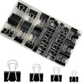 106 Pcs Black Binder Clips Paper Clamps Kit Assorted Sizes Large, Small，X Small by Unknown