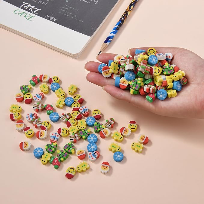 300PCS Mini Cute Pencil Erasers - Image 5