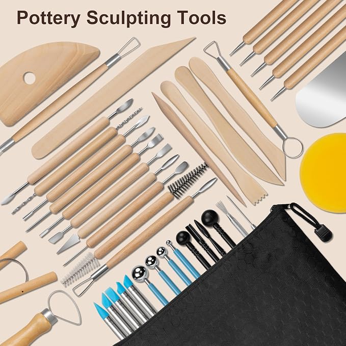 Amrules Clay Tools Kit, Practical Polymer Clay Sculpting Tools Kit, Air Dry - Image 6