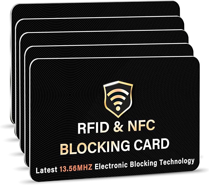 SaiTech IT 5 Pack RFID Blocking Card, One Card Protects Entire Wallet Purse by SaiTechIT