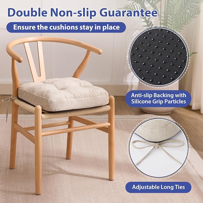 IASEAHK Chair Cushions for Dining Chairs, Dining Chair Cushions, Tufted Indoor - Image 4