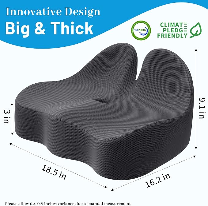 CushZone Memory Foam Seat Cushion - Image 3