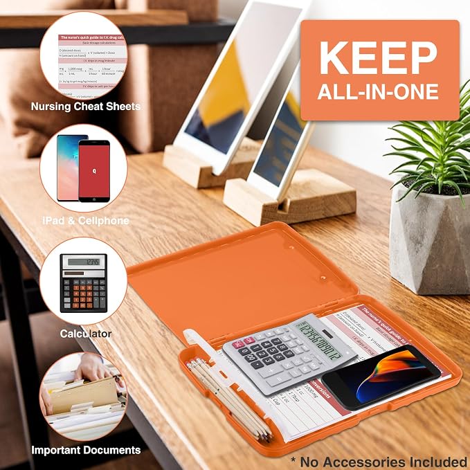 Sooez Clipboard with Storage, Clip Board 8.5 x 11 with Pen Holder, Plastic - Image 5