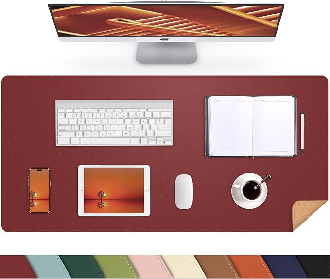 AFIING Cork Desk Mat, 35.4" x 17", Desk pad Protector | Dual-Sided Cork & PU by AFIING