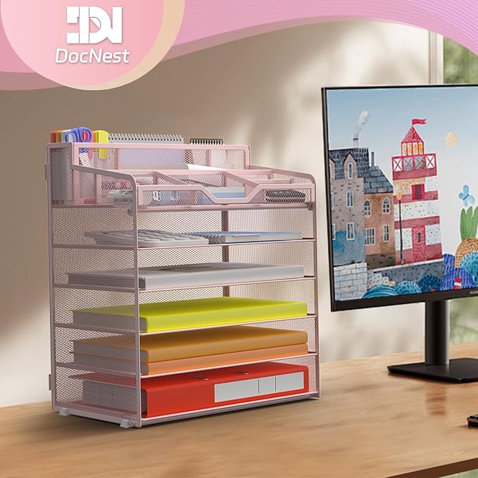 Docnest 6 Tier Mesh Desk Organizer - Image 6
