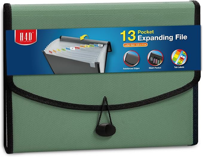 H4D 13-Pocket Accordion File Organizer by H4D