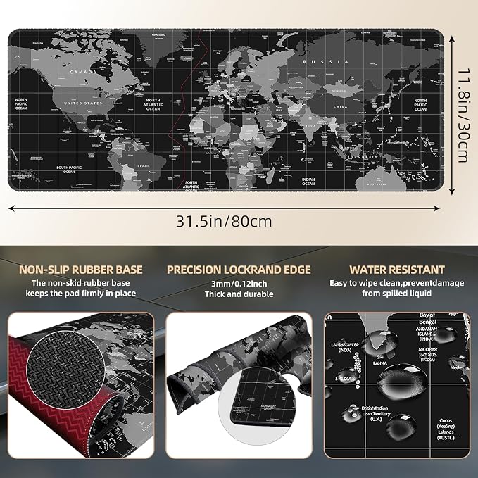 Galdas Mouse Pad for Gaming, XXL XL Large Mouse Mat Long Extended Mousepad Desk - Image 3