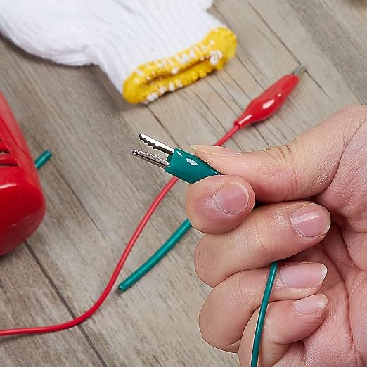 WGGE WG-026 10 Pieces and 5 Colors Test Lead Set & Alligator Clips, 20.5 inches - Image 7