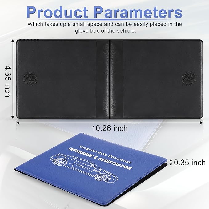 UYYE Car Registration and Insurance Card Holder, Vehicle Glove Box Car Organizer - Image 2