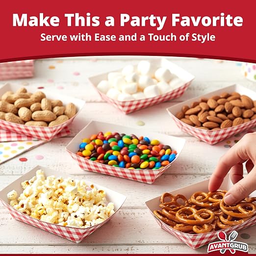 Heavy Duty, Grease Resistant 1 Lb Paper Food Trays 100 Pack. Recyclable - Image 4