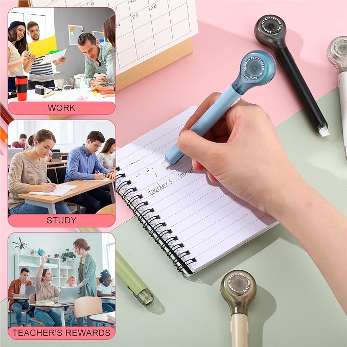 Gersoniel 25 Pack Correction Tape Pen Correctional Ink Tape Push Pull Protective - Image 6