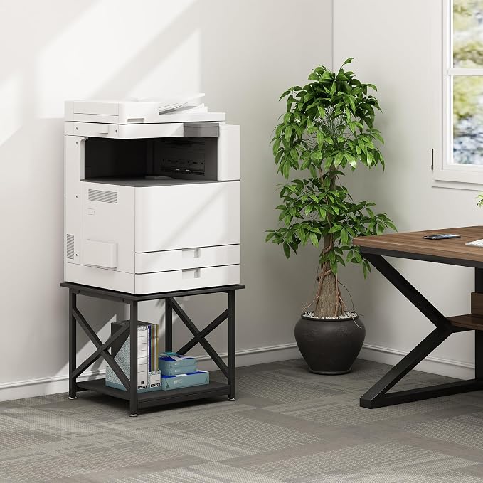 Fannova 2 Tier Large Printer Stand, 23.6 x 23.6 x 22.6 Inches Square Printer - Image 8