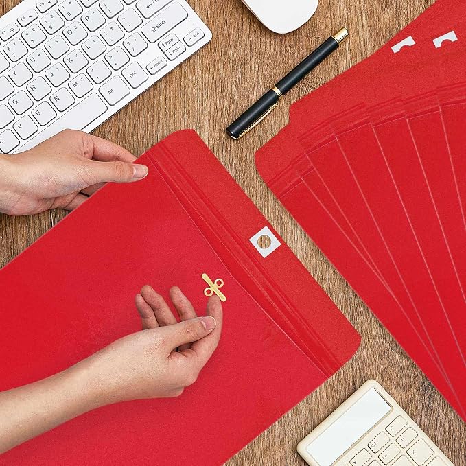 Geyee 200 Pcs Clasp Manilla Envelopes 9 x 12 Inch Gummed Colored Envelopes - Image 2