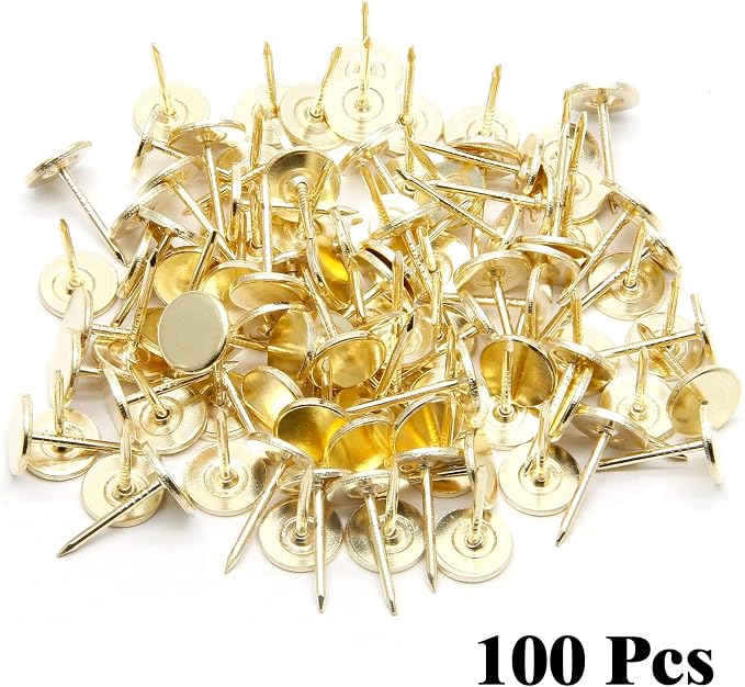 Piutouyar 17mm / 0.67 Inch Flat Head Thumb Tacks, Furniture Decor Pushpin Dia - Image 2