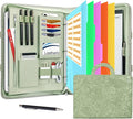 Leathario Portfolio Binder, Includes 5 Folder Index Dividers, 13 Inch Tablets by Leathario