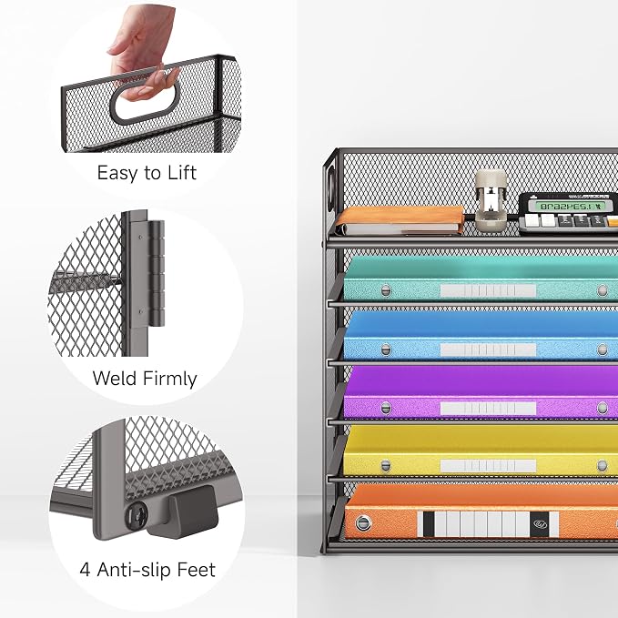 6 Tiers Letter Tray Paper Organizer - Image 4