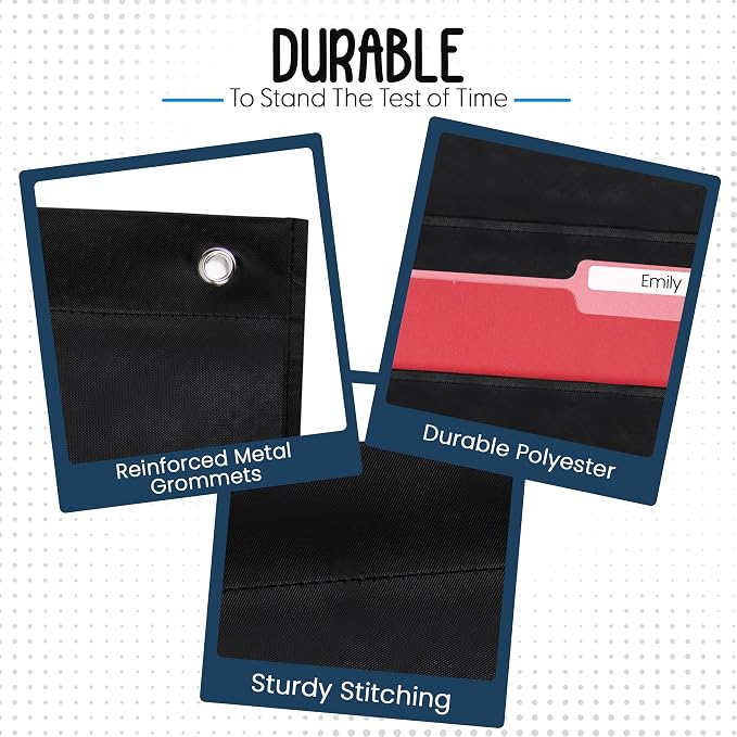 Essex Wares - 30 Pocket File Pocket Chart, and More - Wall Folder Organizer - - Image 3
