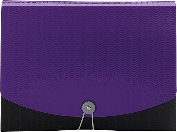 Smead Poly Expanding File, 6 Dividers, Flap and Cord Closure, Letter Size - Image 2