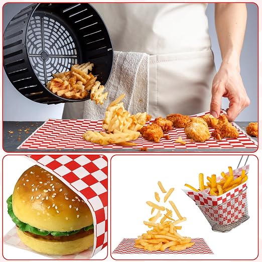 Geosar 200 Pcs Gingham Party Supply Disposable Paper Food Tray Bulk Disposable - Image 5
