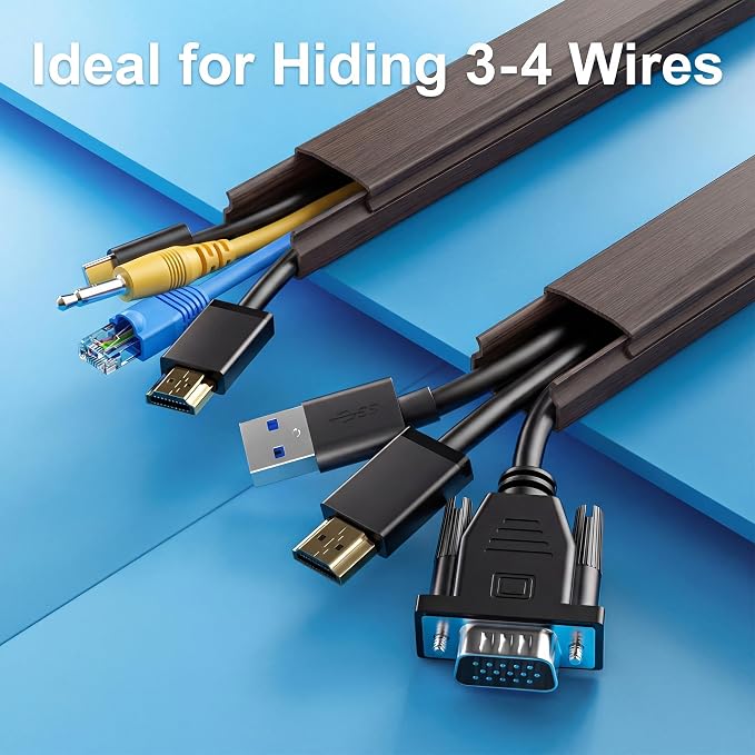 Yecaye TV Cord Hider, 42in Cord Cover, Large Cable Hider, Wire Covers - Image 4