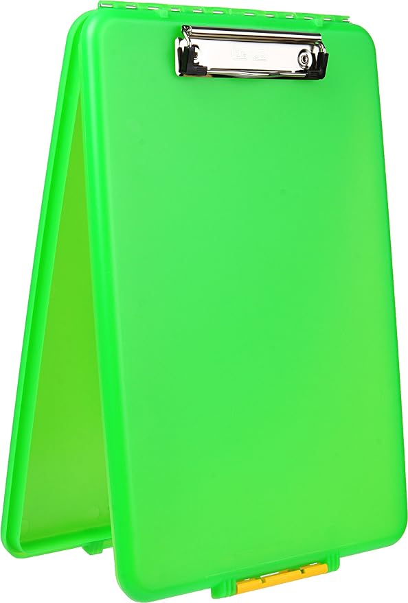 Dexas Slimcase Storage Clipboard, Lime Green 13.5" x 9.5" by Dexas