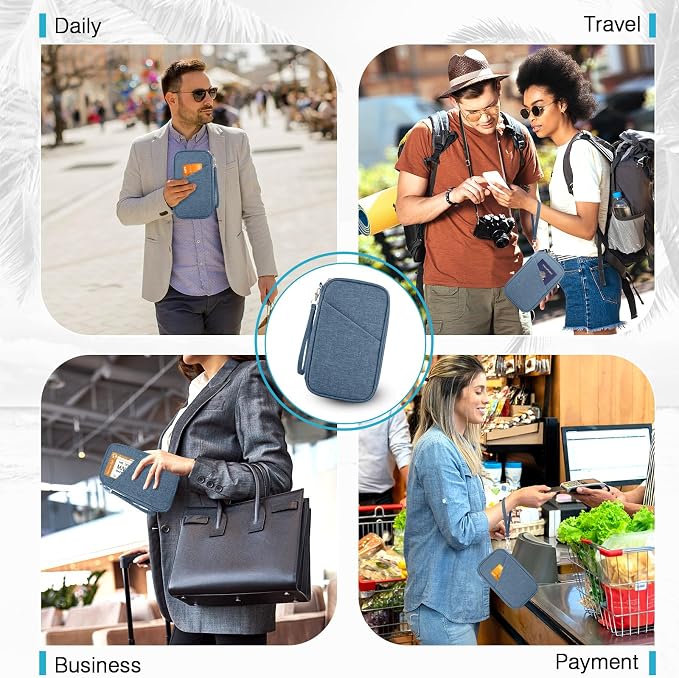 Passport Holder Family RFID Travel Document Organizer - Image 5