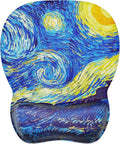MROCO Ergonomic Mouse Pad with Gel Wrist Rest, 9.4 x 8.1 in, Starry Night | by MROCO