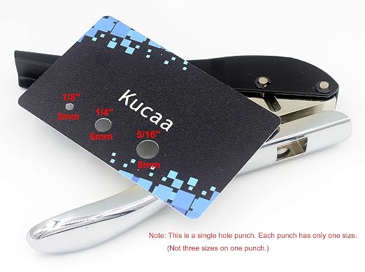 Metal Silver Hand-held 1/4 inch 6mm Round Heavy Duty Single Circle Hole Punch - Image 4