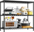 DurayLoly 35.6" W Storage Shelves, 3 Tier Adjustable Metal Shelving Unit Heavy by Durayloly
