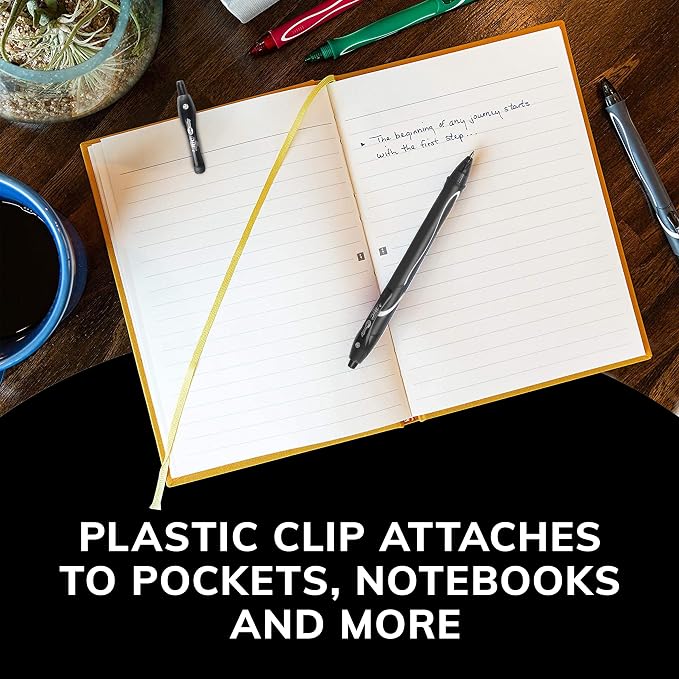 BIC Gelocity Quick Dry Black Gel Pens, Medium Point, Supplies - Image 7