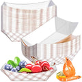 60 Pack Checkered 1 Lb Paper Food Boat Trays Disposable Paper Boats Bowls by MotBach