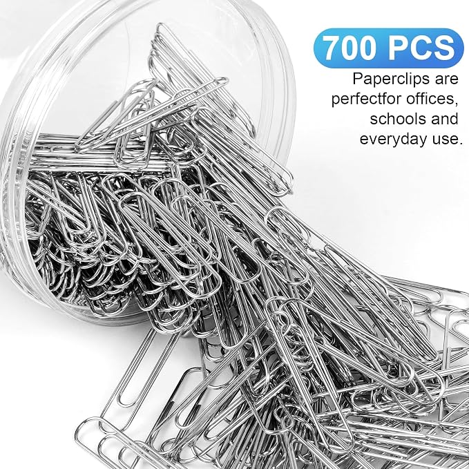 700 Pcs Large Paper Clips, 1.3 Inch Jumbo Paper Clips, Stainless Steel Paper - Image 4