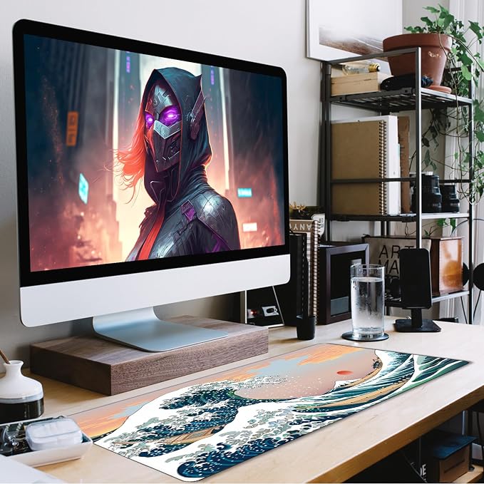 Japanese Large Mouse Pad, DeskMat Office Desk Pad, Extended Large MouseMat - Image 7