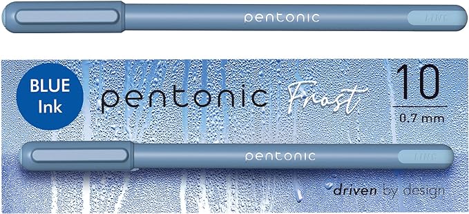 Pentonic Ballpoint Pens, Frosted Pale Blue Barrel by PENTONIC